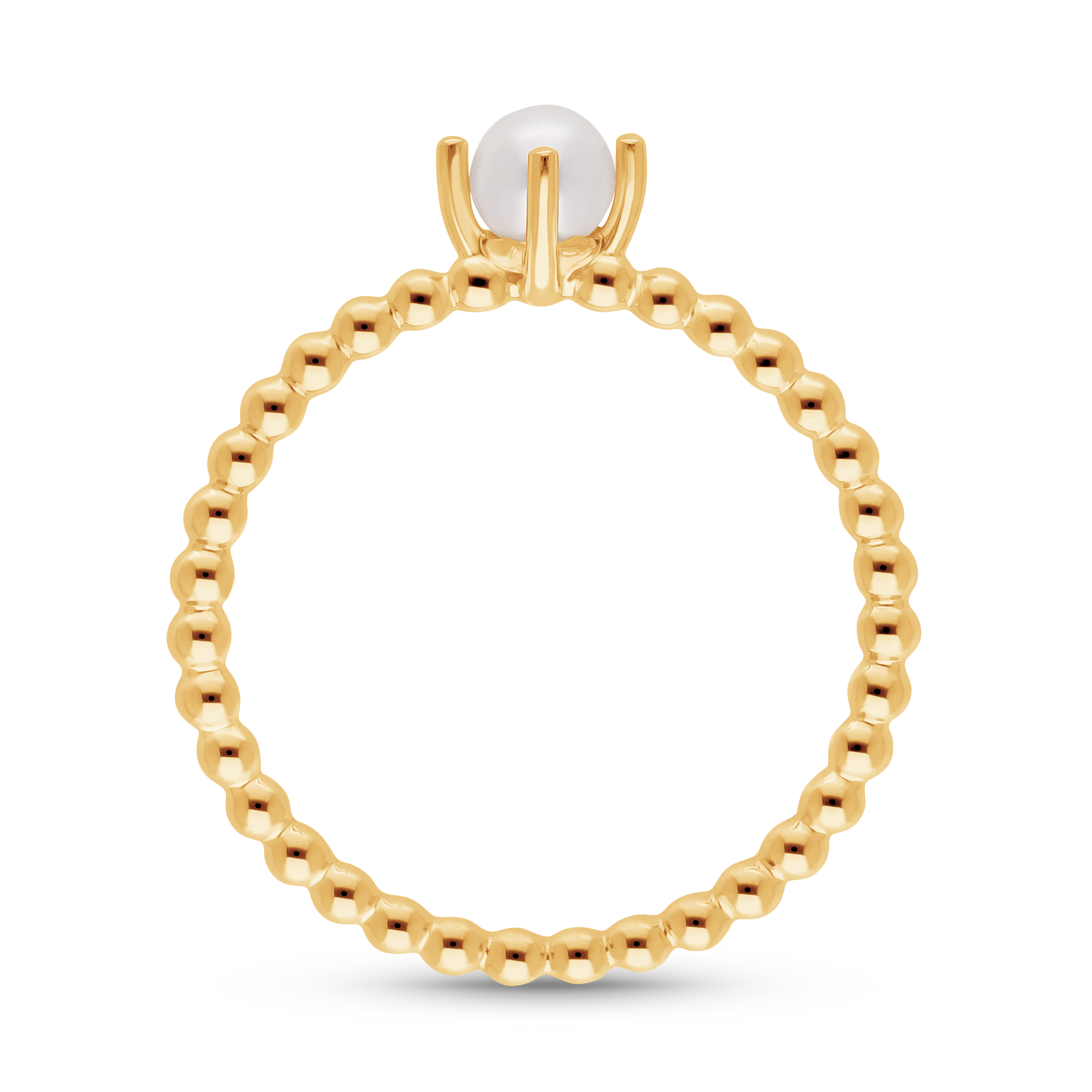 Petite Pearl Solitaire Ring